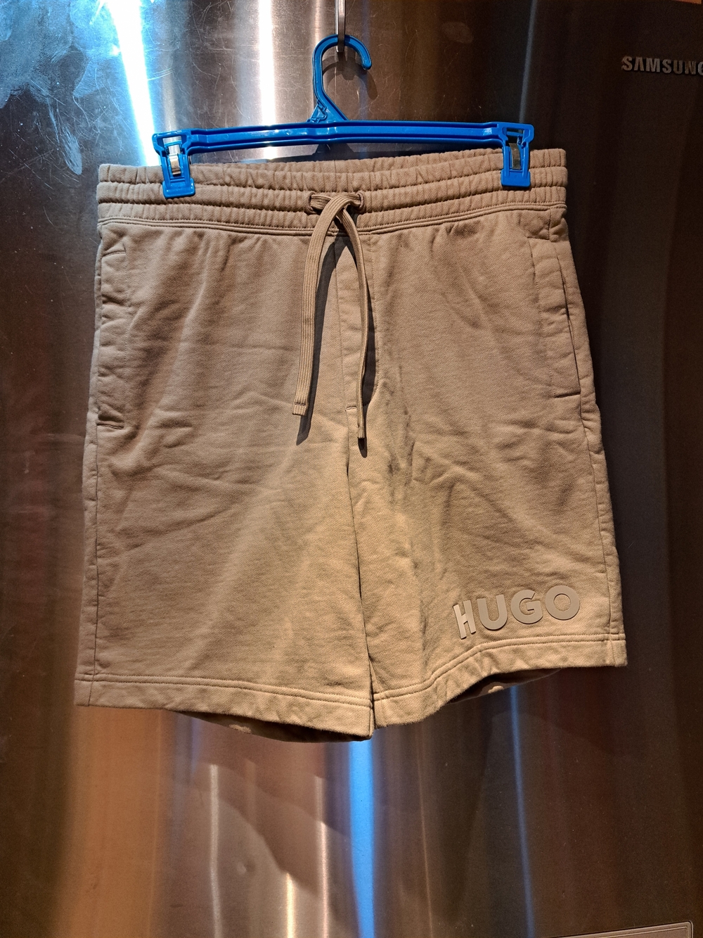HUGO Men's Logo Cotton Drawstring Shorts - Khaki